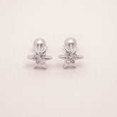 Hexagram Barbell Earrings